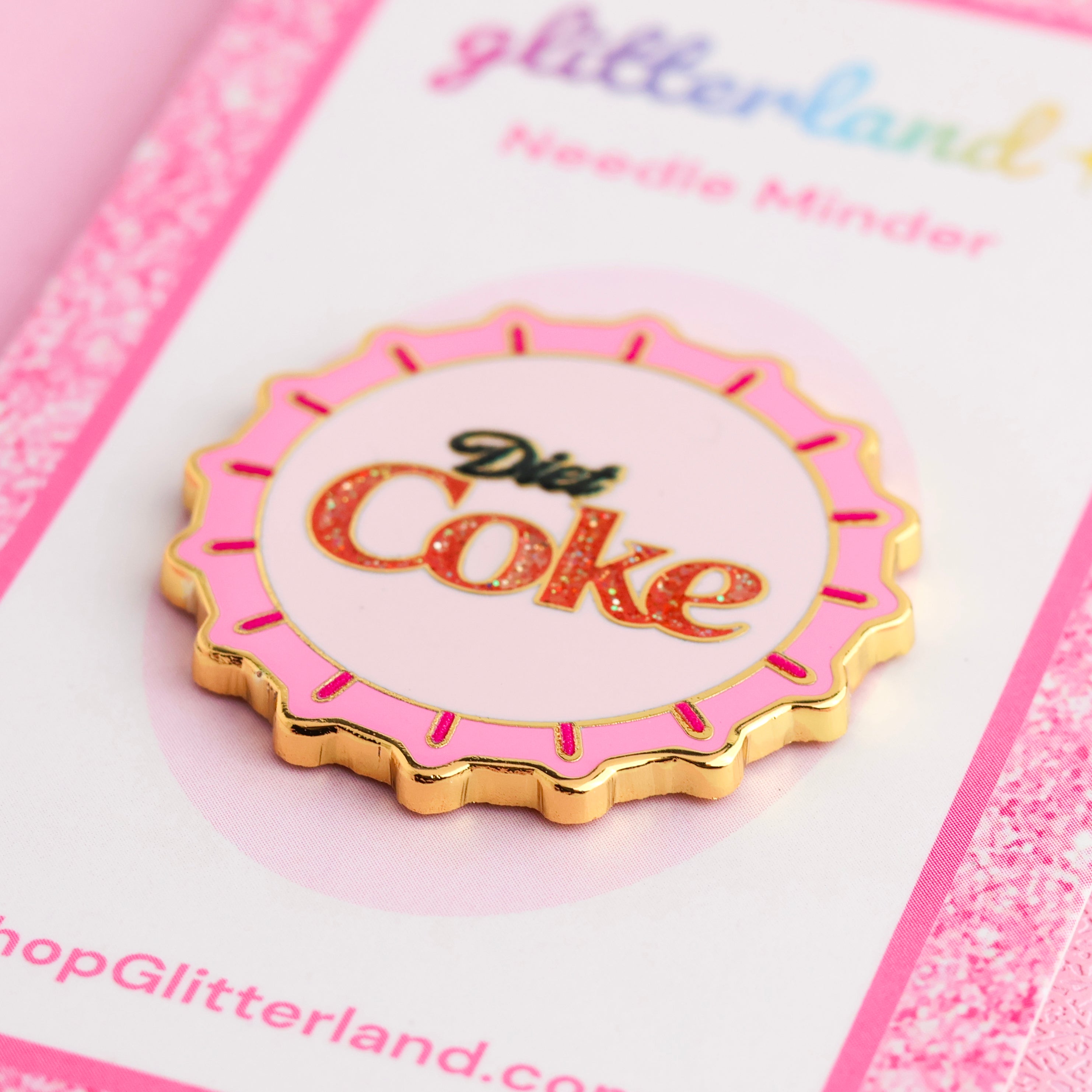 Diet Soda Bottle Cap Needle Minder
