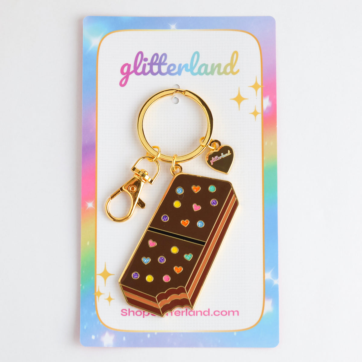 Rainbow Brownie Keychain
