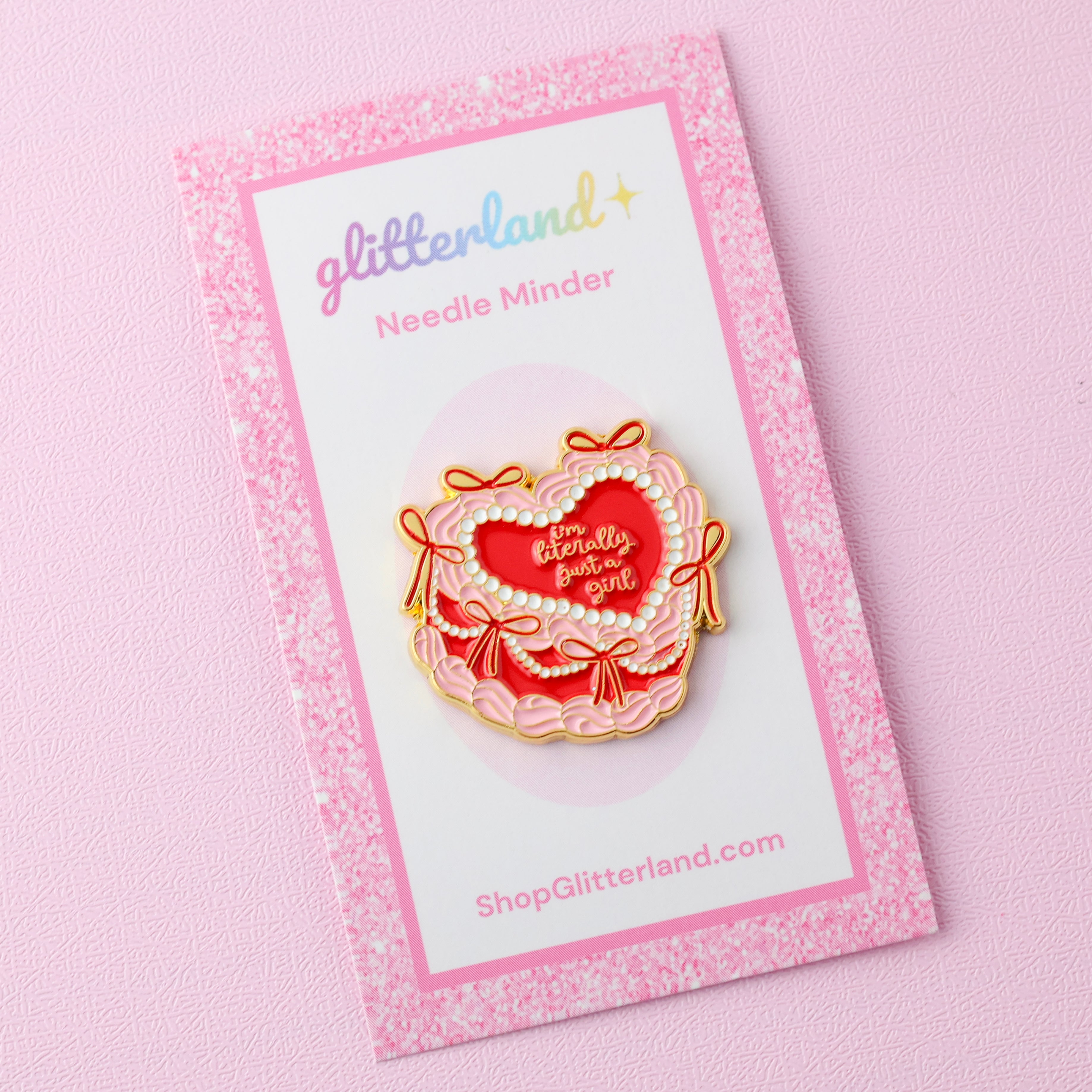 Just a Girl Cake Needle Minder