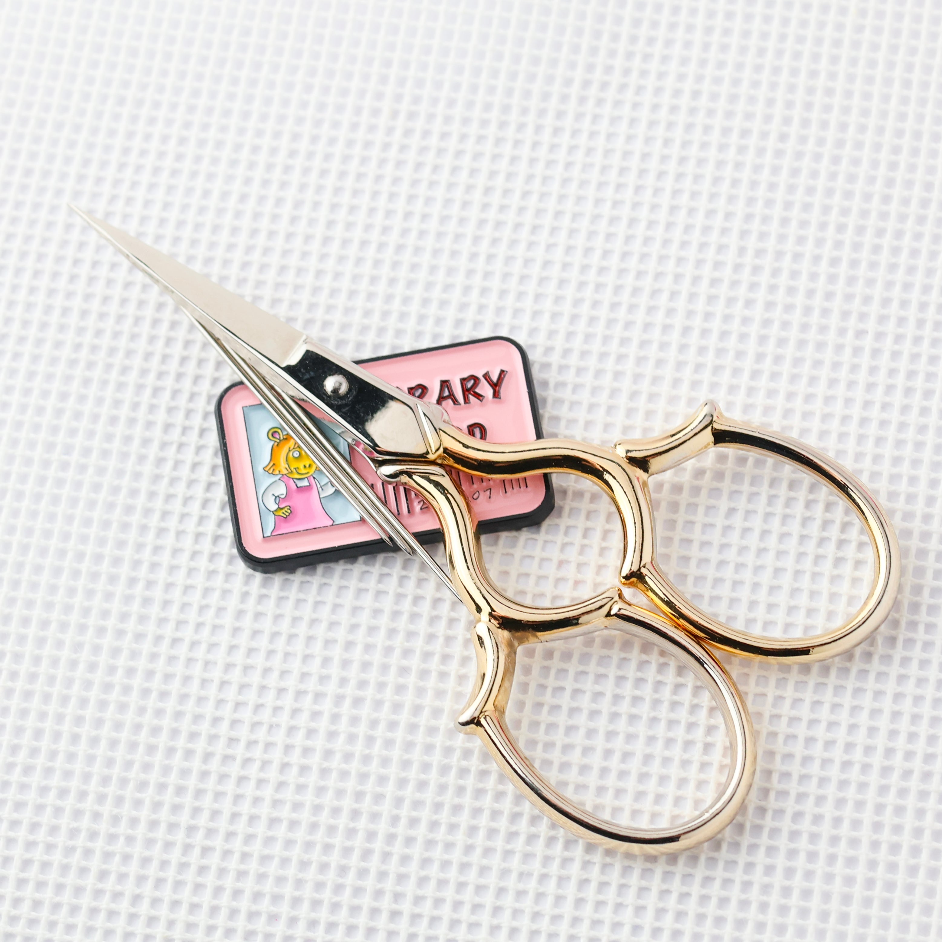 Pink Library Card Needle Minder